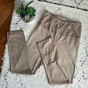 SAGA vintage wash cotton taupe leggings